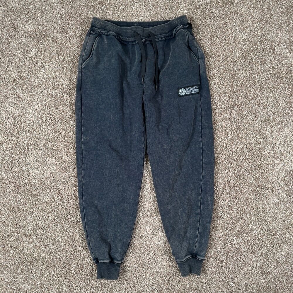 Alphalete Joggers Sweatpants Mens Medium Very Terry French Terry Cotton Onyx